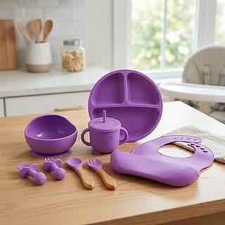 Prato de Silicone Bebê Cadeira Cadeirão Ventosa Fixadora Alimentação Infantil BLW