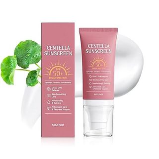 Protetor Solar Centella Fps 50 , Facial Coreano Para Pele Sensível Serum Com Ácido Hialurônico , Fórmula Leve E Resisten