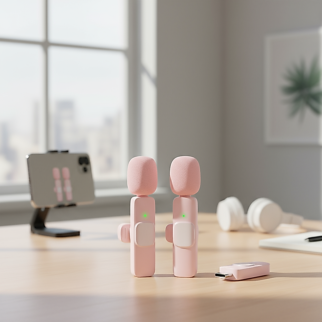  K9 Microfone de Lapela Sem Fio para Ensino, Mini Microfone para Vlog, Videoke, Transmissão ao Vivo