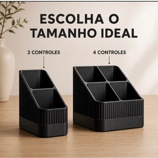 Organizador Porta Controle Remoto Multiuso 2 ou 4 Compartimentos para TV Ar-Condicionado Videogame