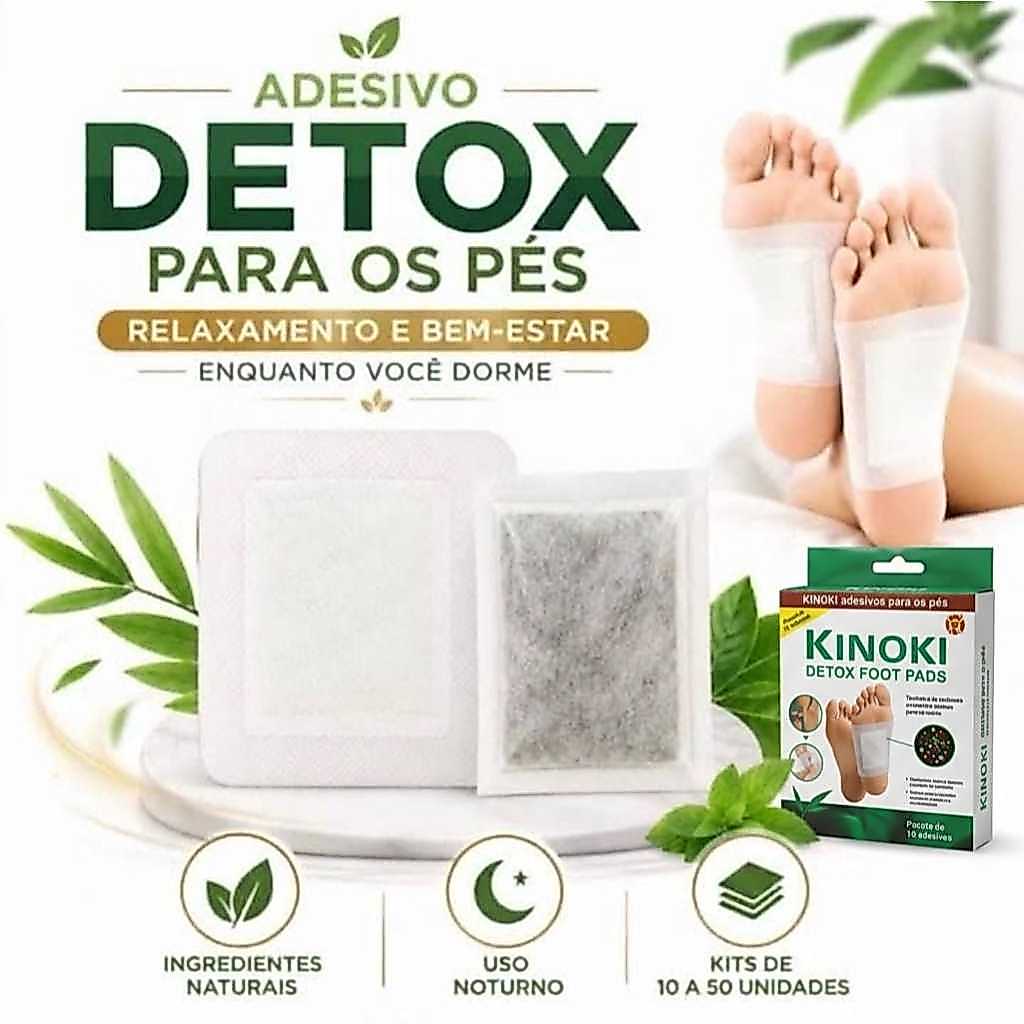 Adesivo almofada Detox Kinoki , Para os Pés Kit 10 a 50 Foot Patch Natural Relaxamento Bem Estar Uso Noturno Pés Cansa