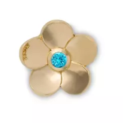 Jibbitz™ Emblema de Flor Dourada Único