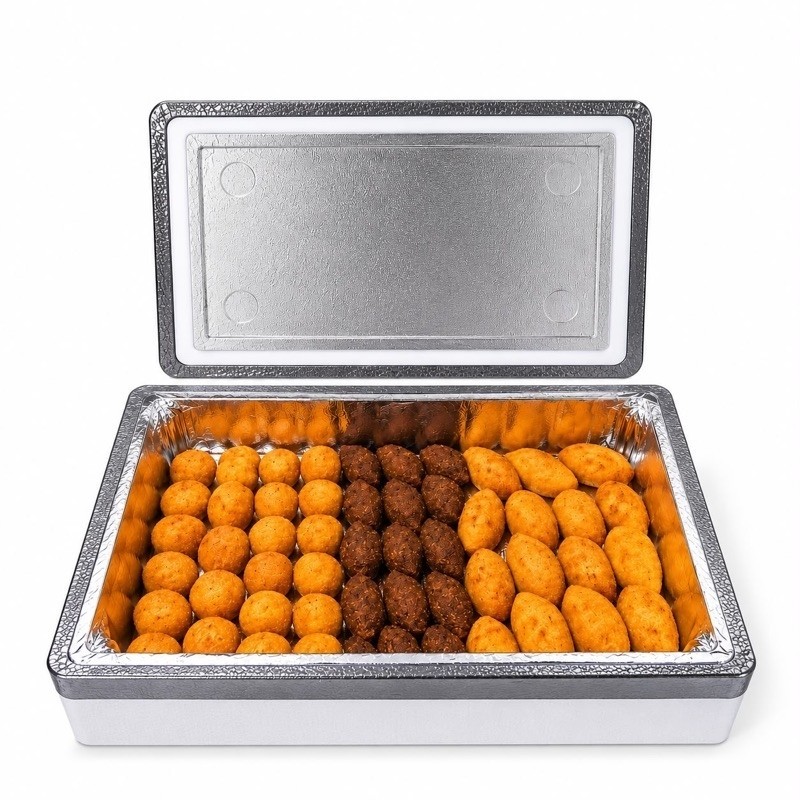 Caixa de isopor laminada de 8L para churrasco, salgados, peixes