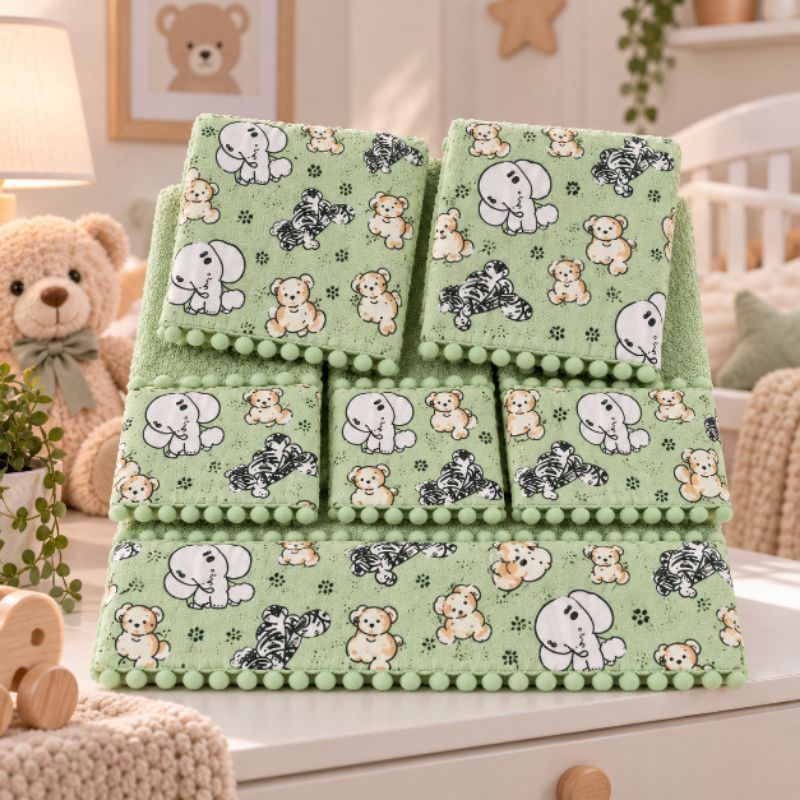 Kit 10 Toalhinhas Higiene Do Bebê Tecido Felpudo Extra Macio Cores Diversas — imagem 2 de 2