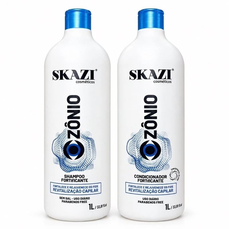 Kit Skazi Vegano Ozônio Com Jojoba Shampoo E Condicionador 1 Litro
