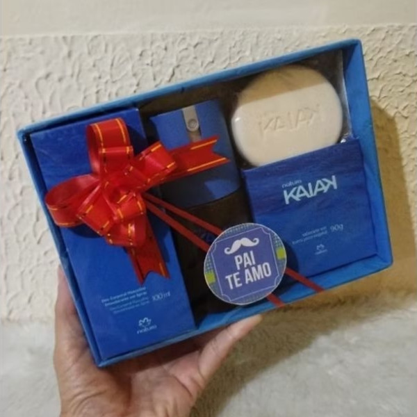 Kit Presente Kaiak Clássico Masculino - Deo Corporal Desodorante com Sabonete Exclusivo Natura