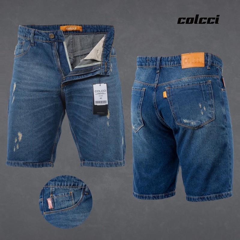 Bermuda Jeans Masculina 100% Algodão Premium Sem Elastano – Tradicional Reta Não Laceia
