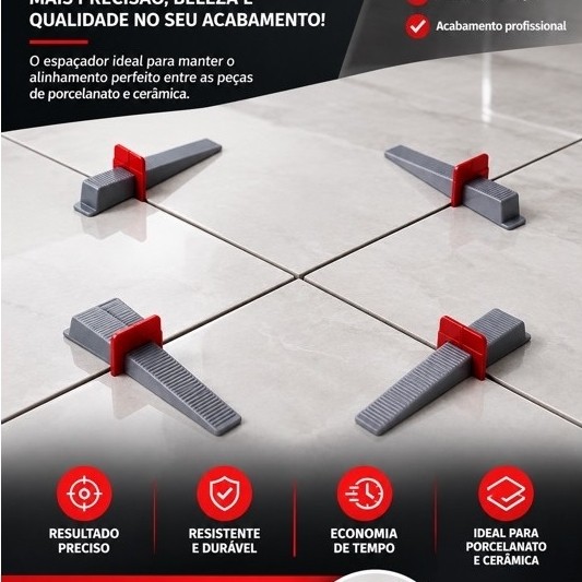 200 Espaçador Para Piso Porcelanato Slim somente espaçador