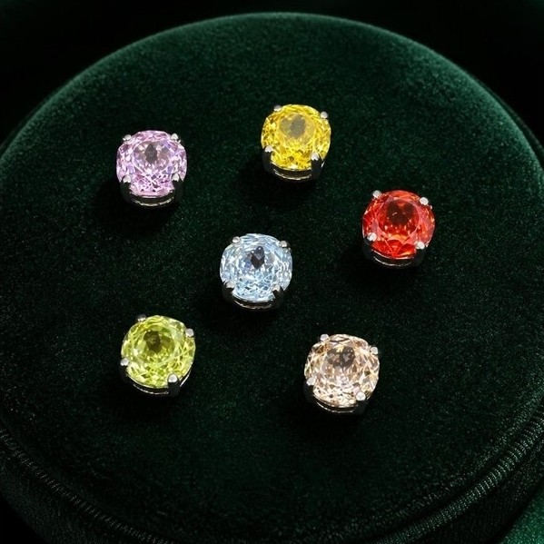 Pingente Rose Cut 8mm em Prata 925 – Variadas Cores