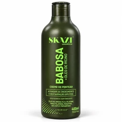 Creme de Pentear Vegano Skazi 400ml – Babosa e Óleo de Rícino – Liberado, Hidratação e Brilho