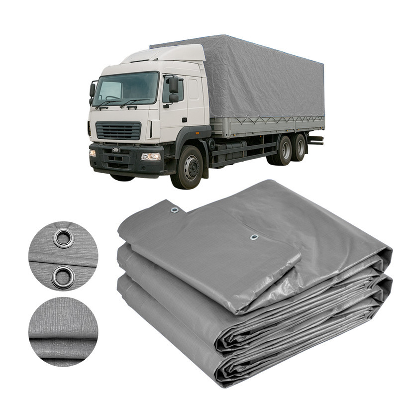 Cobertura de Carga Lona Cinza CK300 300 Micras 7X4 Metros Leve Impermeável para Caminhão e Carretinha