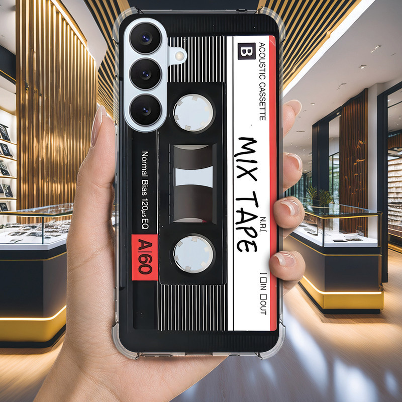 Capa Capinha GALAXY S20 ULTRA S10 PLUS S10E S9 S8 A73 A72 Anti-impacto Personalizada retro FITA CASSETE (4139)