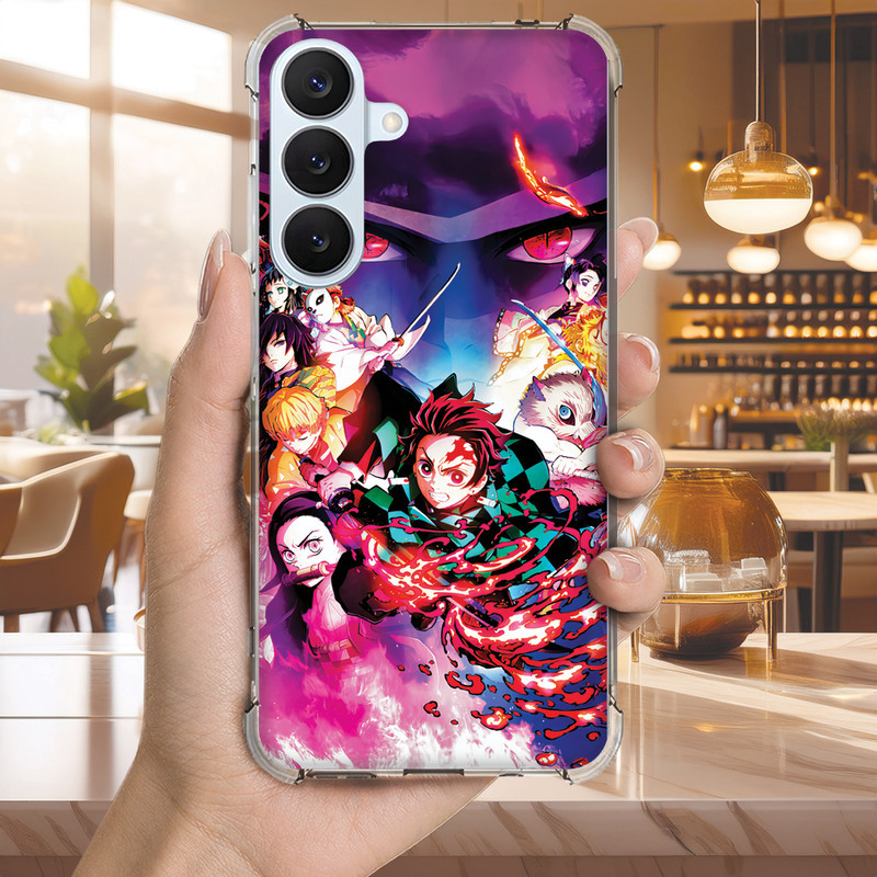 Capa Capinha GALAXY S10 S9 S8 A73 A72 A71 Anti-impacto Personalizada anime DEMON slayer (3455)