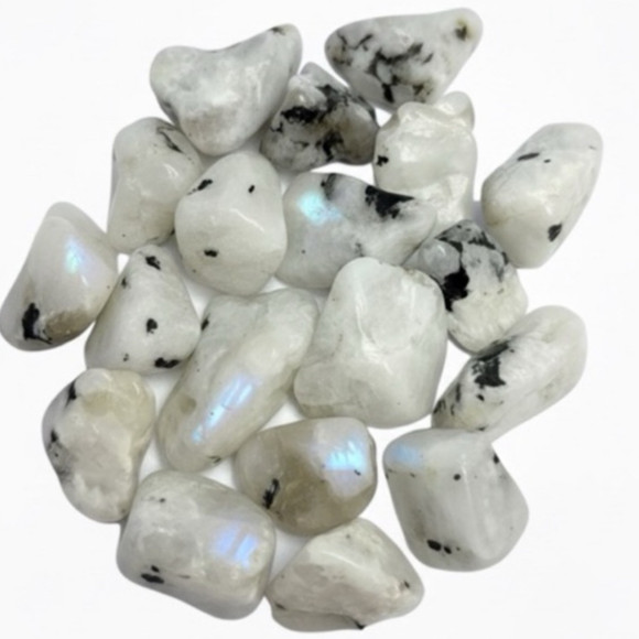 Pedra da Lua Branca Rolada Natural Energia Feminina Intuição e Equilíbrio