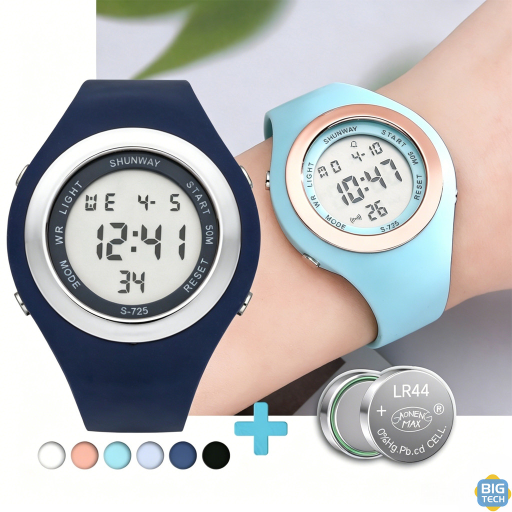 Relogio Feminino Digital A Prova D 'Água Led Esportivas Cronômetro Original S-725