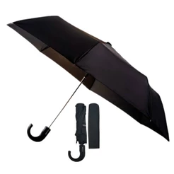 Guarda Chuva Automático Masculino Cabo Curvo Fazzoletti 206 Preto