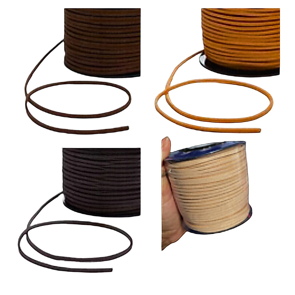 10 metros Legítimo Cordão de Camurça 3mm Fio Diy Pulseira Colar Preto e Marrom Faça você Mesmo