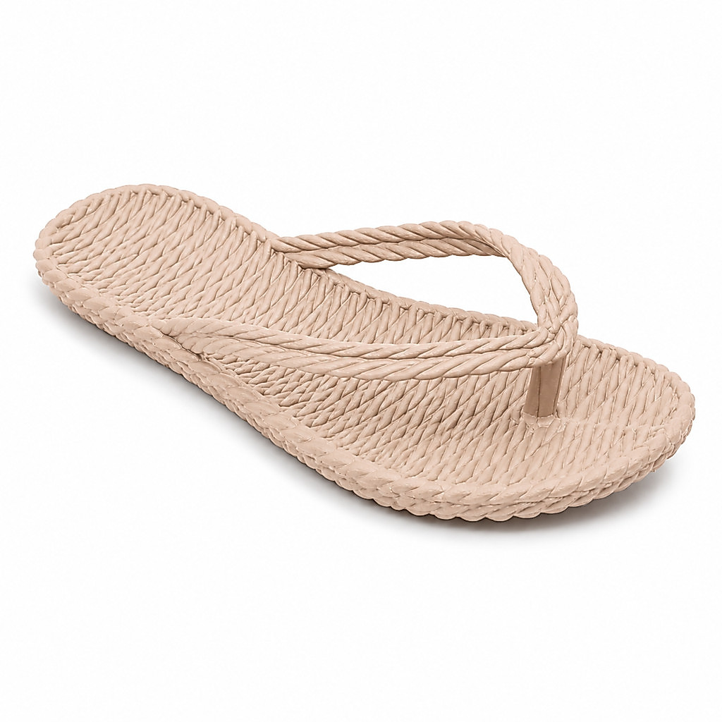 Sandália Feminina Casual de Dedo Trançada Leve Confortável Antiderrapante Moda Praia
