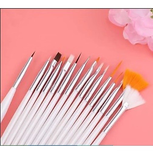 Kit Com 15 Pinceis Gel Uv Manicure Acrigel Salão Barato COR SORTIDA