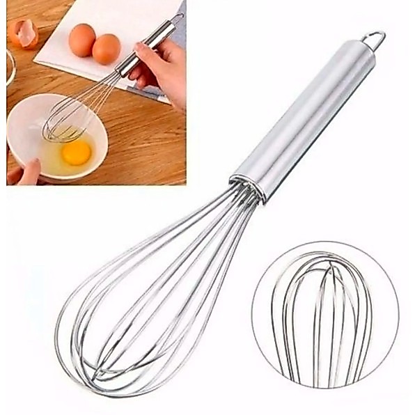 Fouet Fuê Batedor de ovos Manual Aço Inox