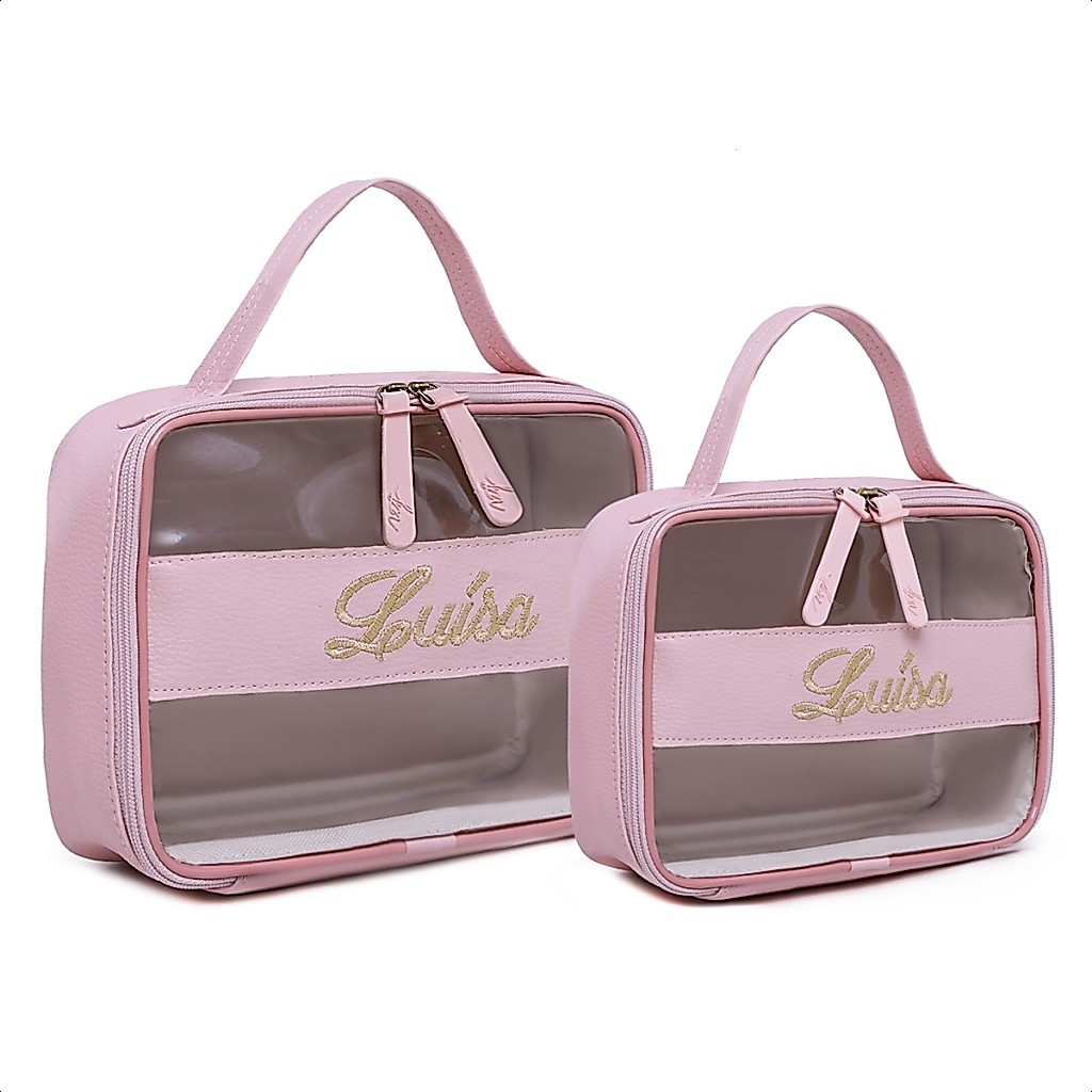 Imagem Kit/2/Maletas/PERSONALIZADAS/M/G/Organizadores/Maquiagem/Remédios/Higiene