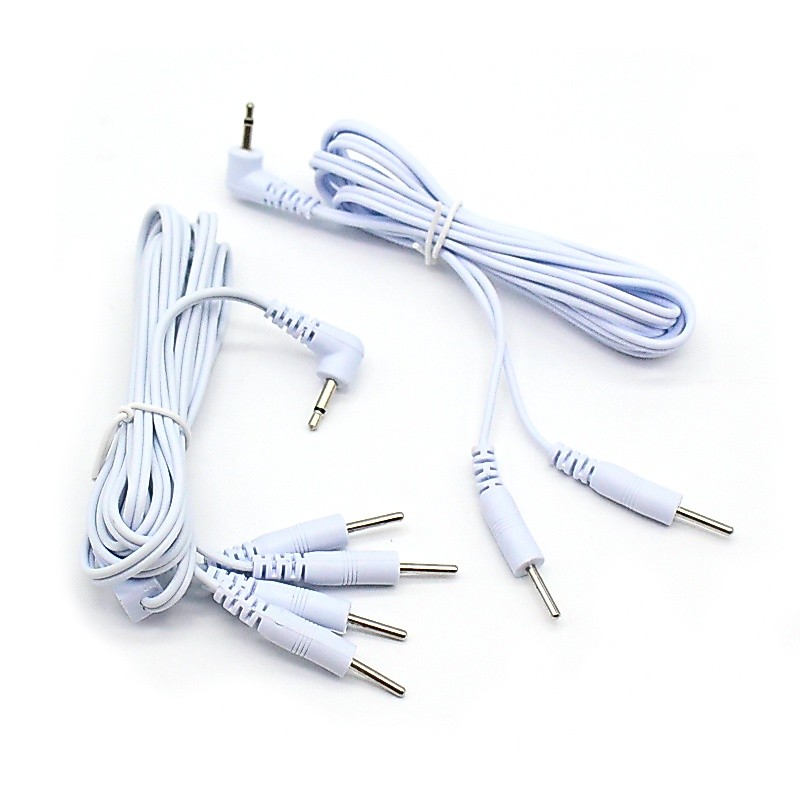2Pins & 4Pins Head 2.5mm Plug Tens Acupuncture Electrical Nerve Muscle Stimulator For Electrode Cable Line Wire