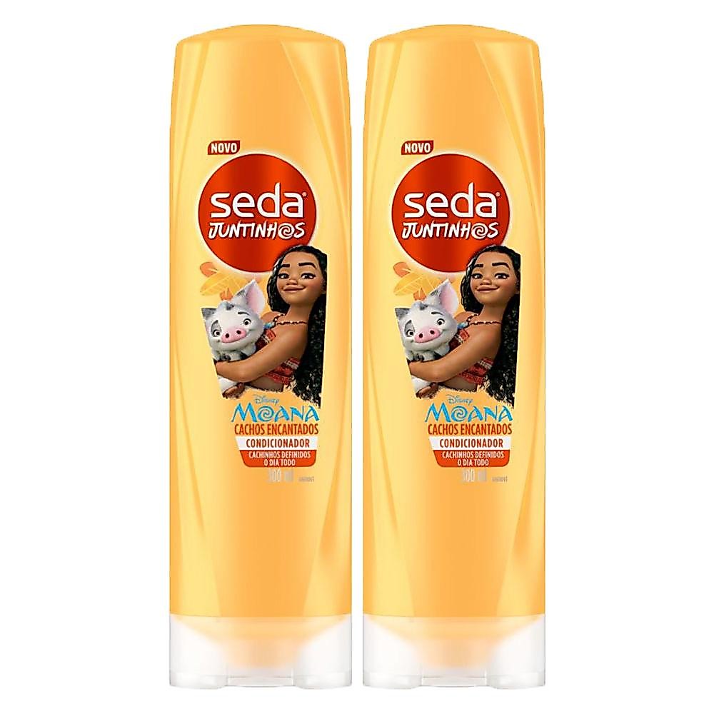 Kit 2 Condicionadores Seda Infantil Moana Juntinhos Cachos Encantados 300ml cada