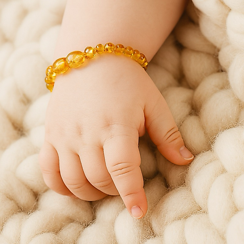 Pulseira de Âmbar Infantil - Original Com Certificado