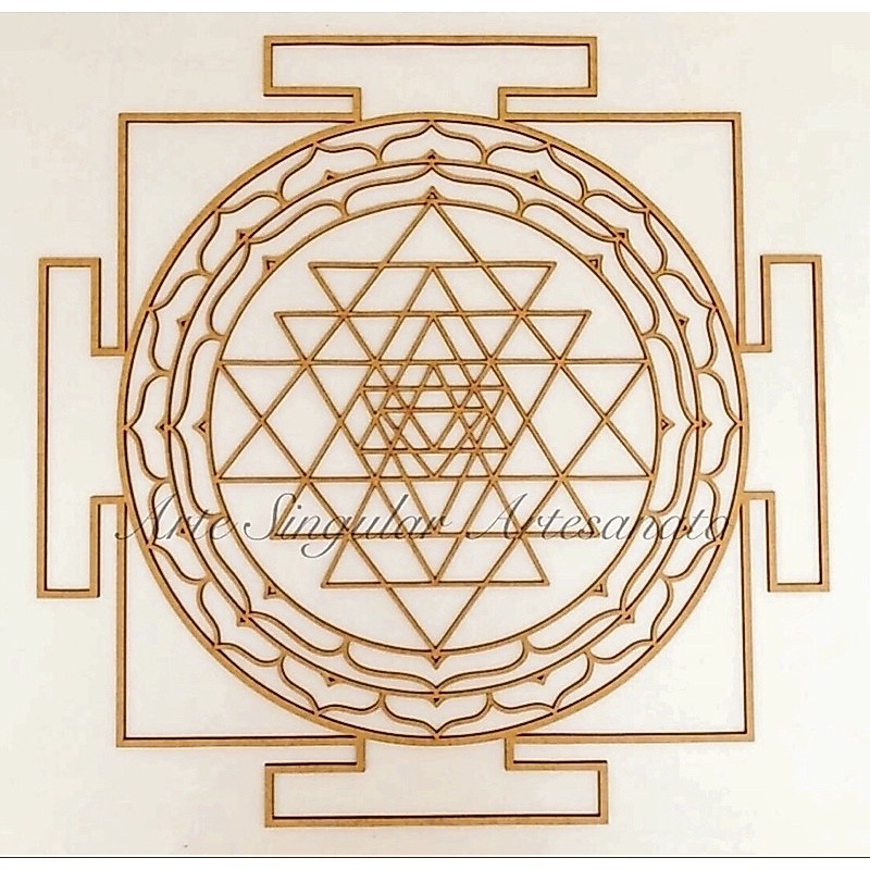 Mandala Shri Yantra MDF Cru 3 mm