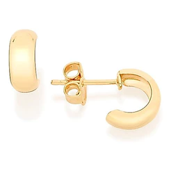 Argola Pequena Aro Liso Brinco Banhado Ouro Rommanel 525886