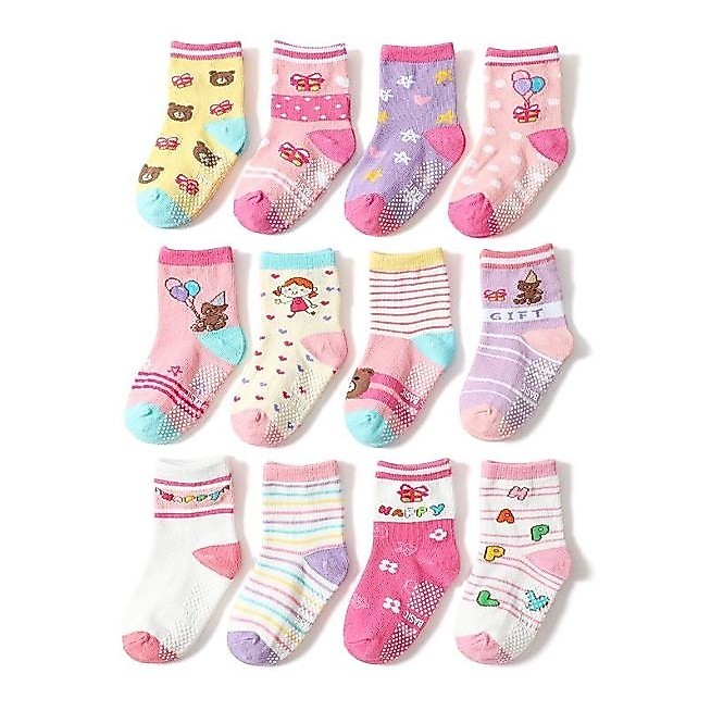 3 Pares de Meia Infantil Masculina Feminina Sortida cano longo