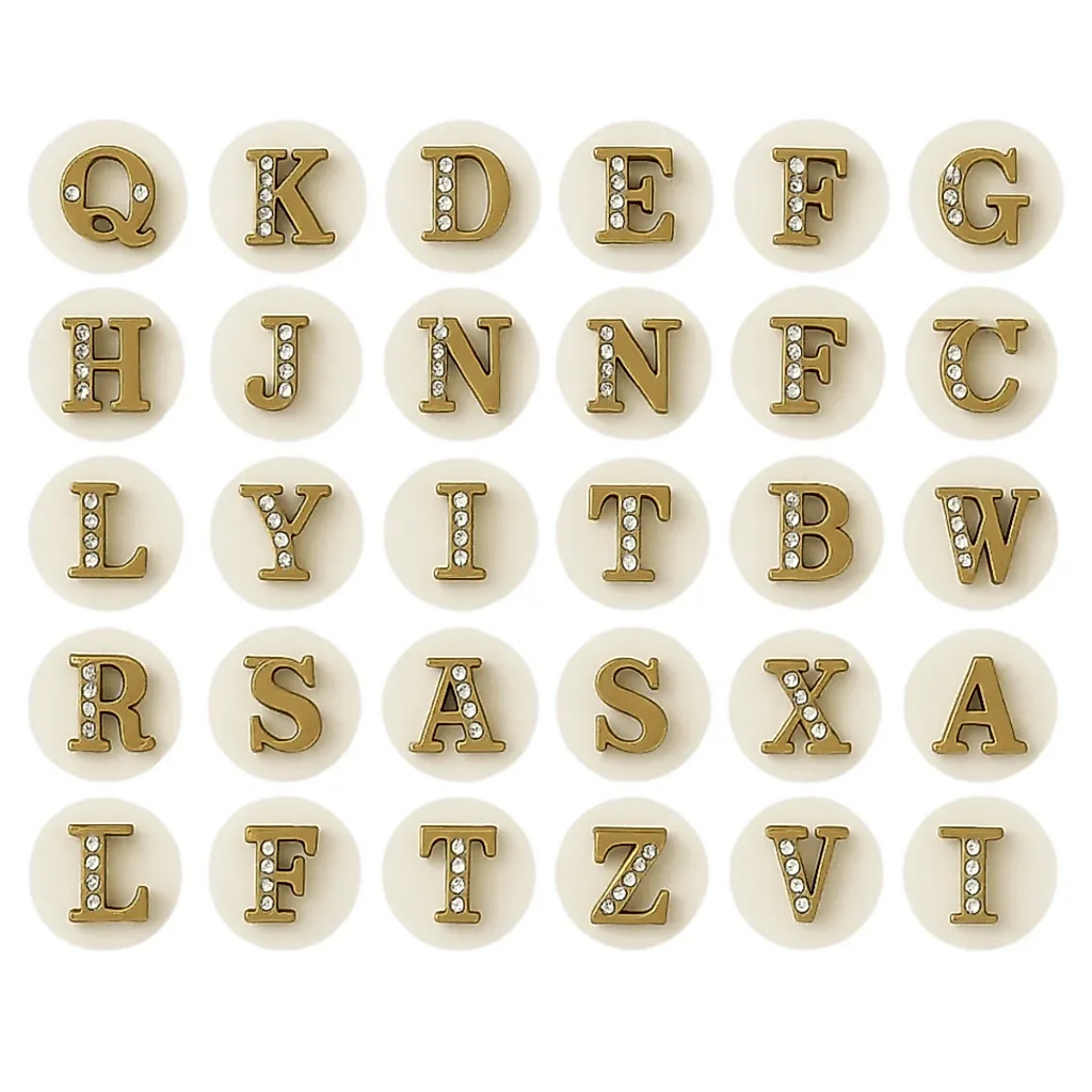 Letras Passantes Douradas Com Strass