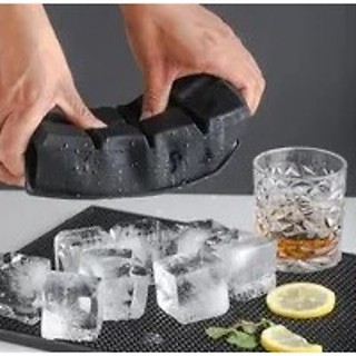GUIANA Forma De Gelo Silicone 5*5 Cubo Grande 4/6/8 Cubos Drink Whisky Top Flexível E Res…