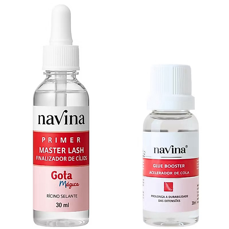 Finalizador De Cílios Navina + Acelerador Secagem De Cola