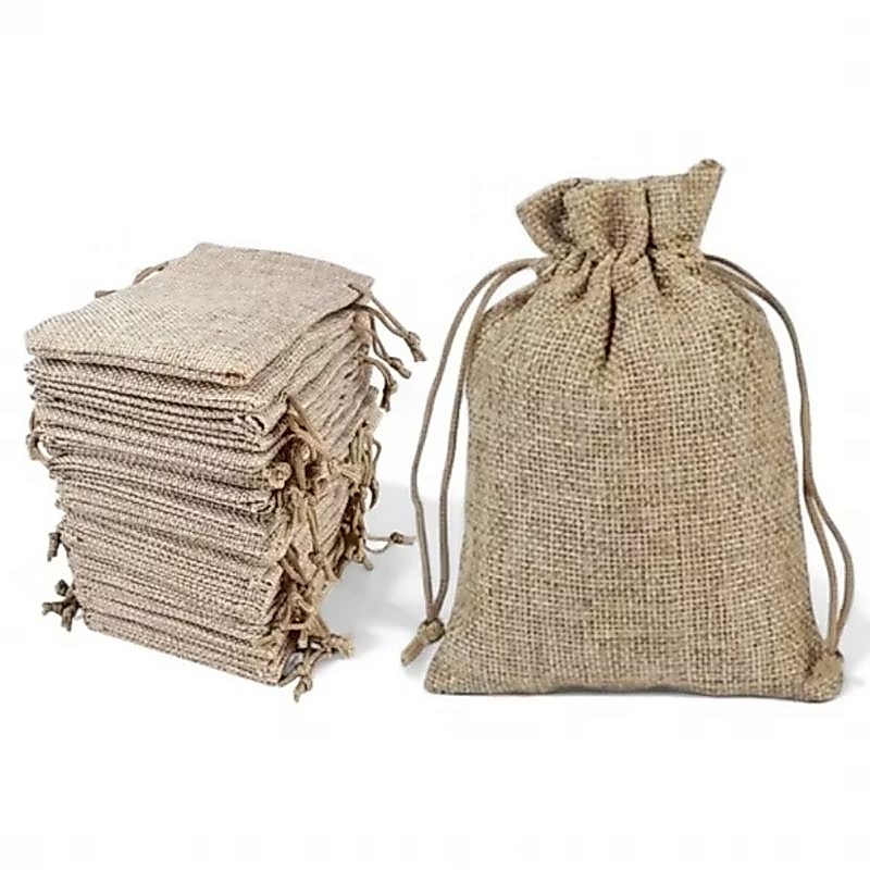 Kit Com 10 Unidades Saco da Juta Tamanho 15x20. Algodão Crú. Entrega Rápida.