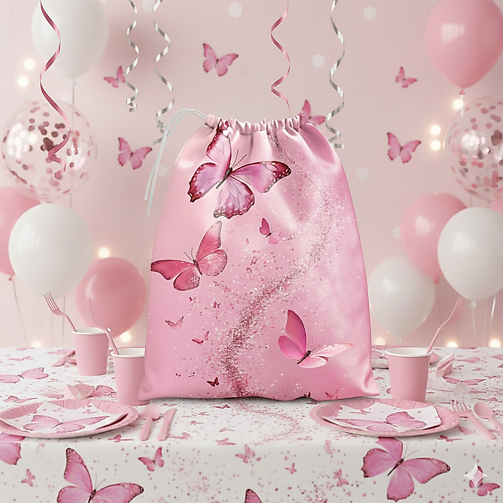Sacolinha Surpresa Jardim das Borboletas Festa Personalizada Lembrancinha Infantil