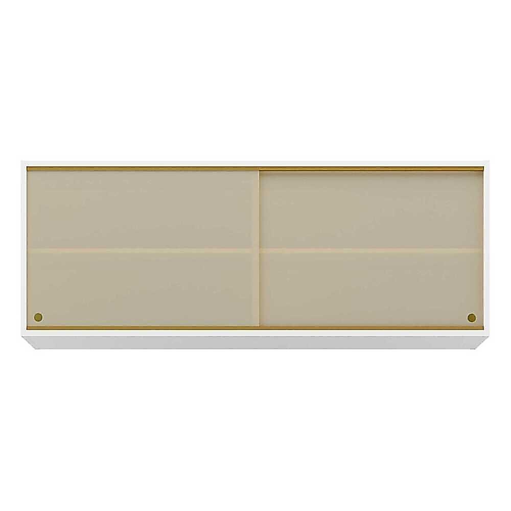 Armário Aéreo Cozinha 120 cm 2 Portas Vidro Veneza GW Multimóveis Branco · foto 2