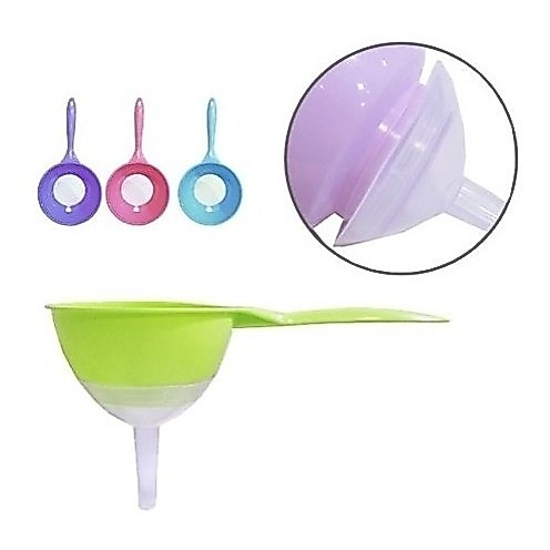Peneira / Coador Com Funil Grande Keita 2x1 Facil De Usar 27cm — imagem 2 de 2