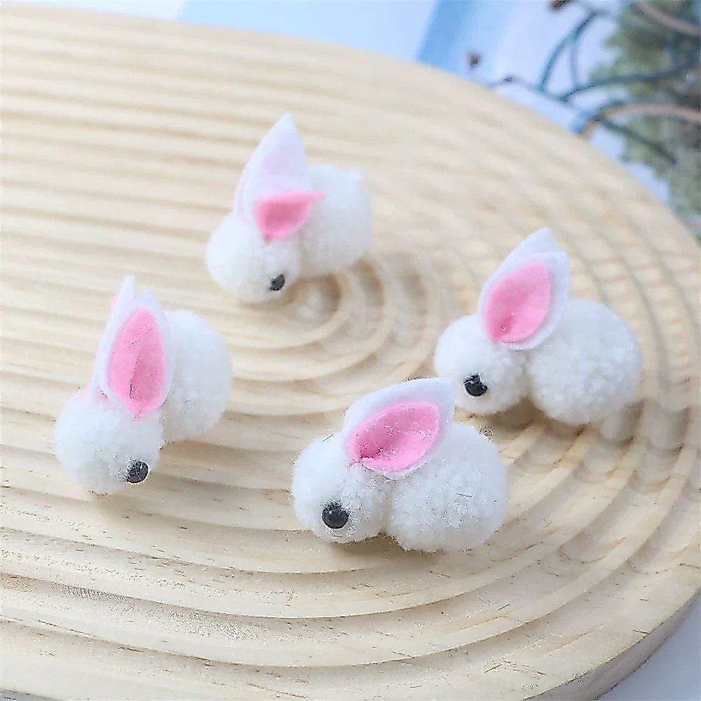 Coelho Pompom Pelúcia 40mm/45mm - Cores Diversas - Com 5-35 Unidades