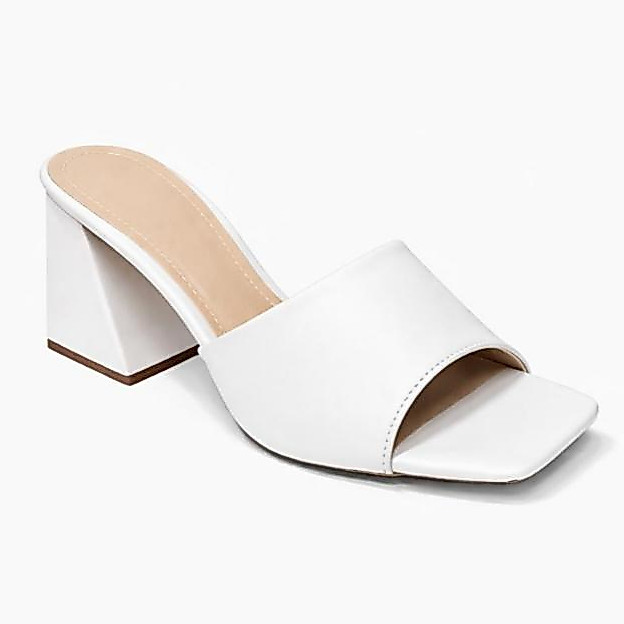 Tamanco Feminino Salto Grosso 8 cm Classic Bloco Cores Conforto Inspiração Blogueira Moda Verão