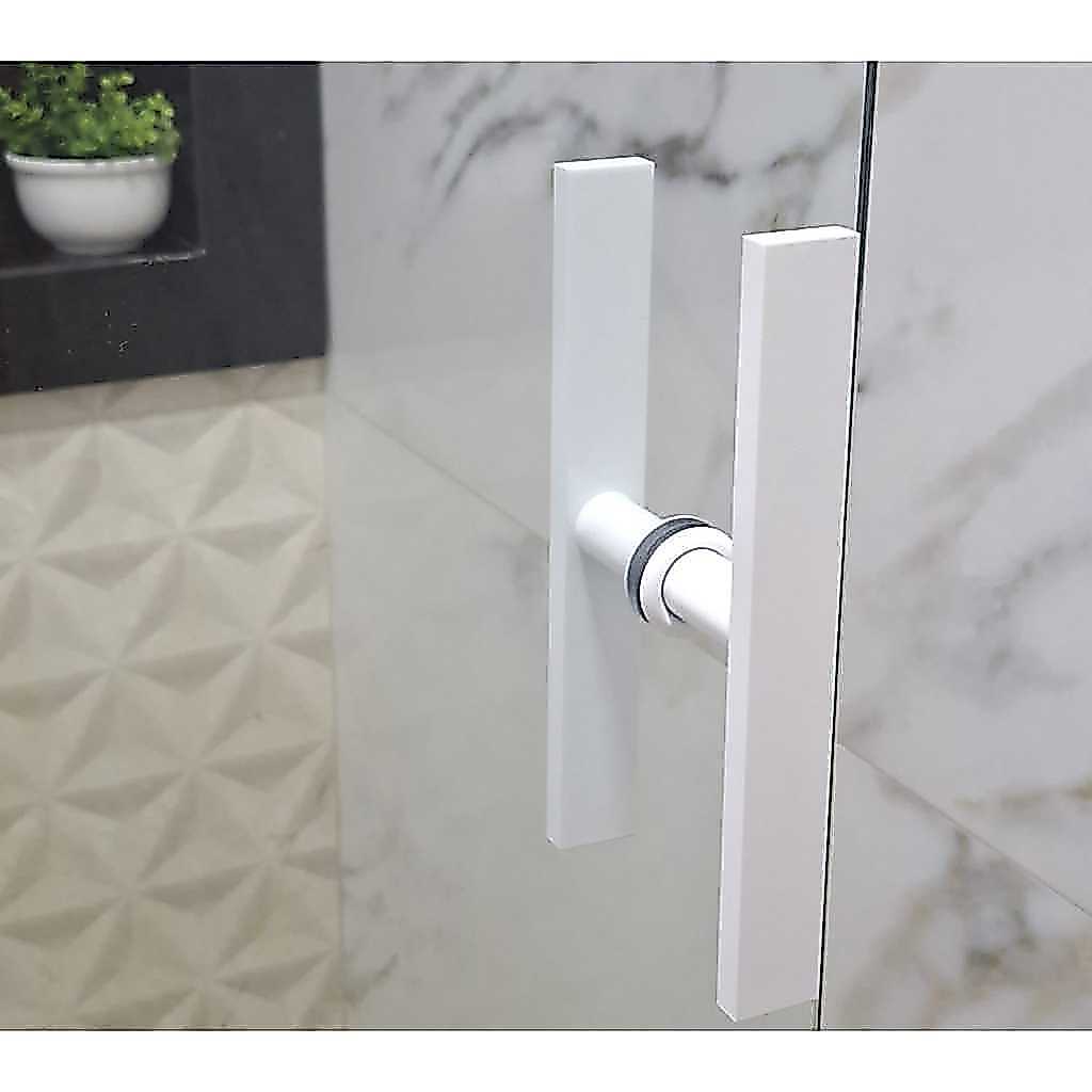 Puxador 1 Furo 20cm Barra Chata Para Box de banheiro ou Porta de Vidro