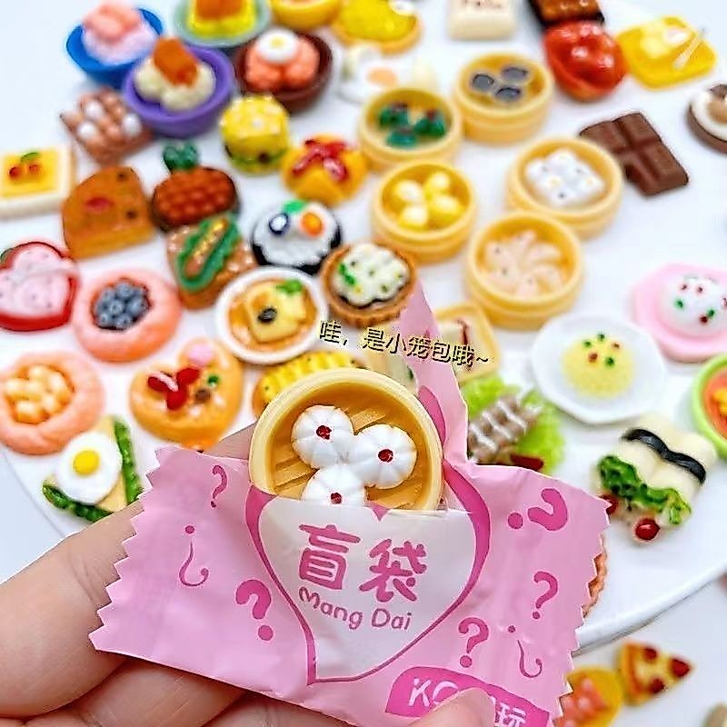 Brinquedos de comida em miniatura saco misterioso boneca Mini comida crianças lanches modelo brinquedo presente simulaçã