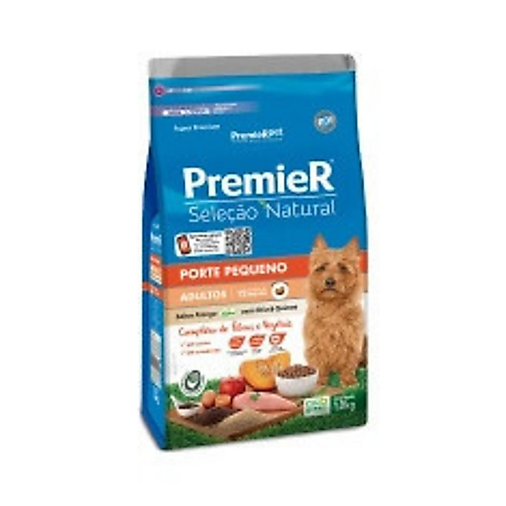Ração Seleção Natural Premier para Cães Adultos Raças Pequenas sabor Frango com Chia e Quinoa 1kg