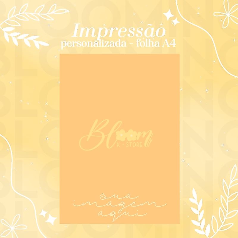 Impressão A4 Personalizada - Sulfite Glossy Fotográfico Matte Fosco Adesivo