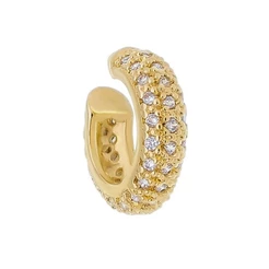 PIERCING DE ENCAIXE AYLEEN ARGOLA ZIRCÔNIA CRISTAL FOLHEADO A OURO 18K PIUKA