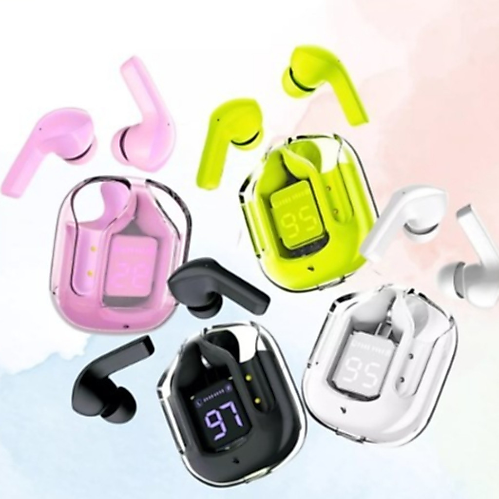 Fones De Ouvido Transparente Ultrapods  Pro TWS Bluetooth 5.3 com Display LED e Redução De Ruído.