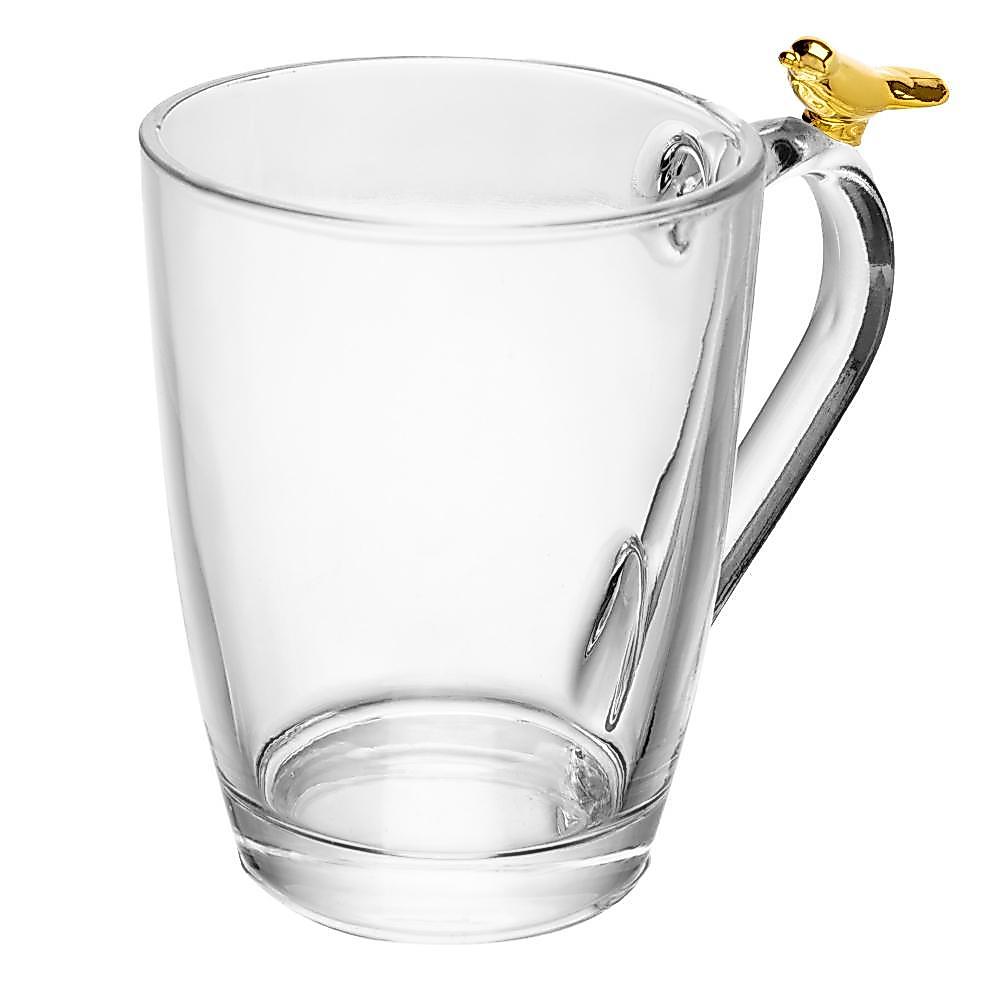 Caneca Golden Bird 300ml Cristal Wolff