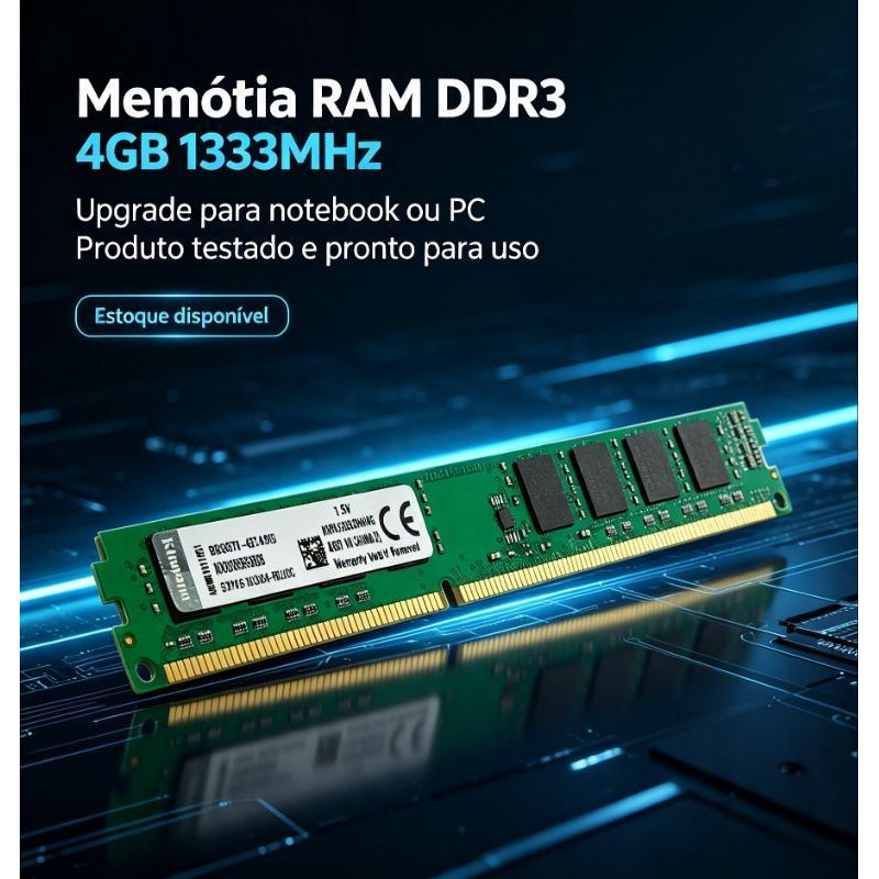 Memória ddr3 Kvr1333D3N9/4G