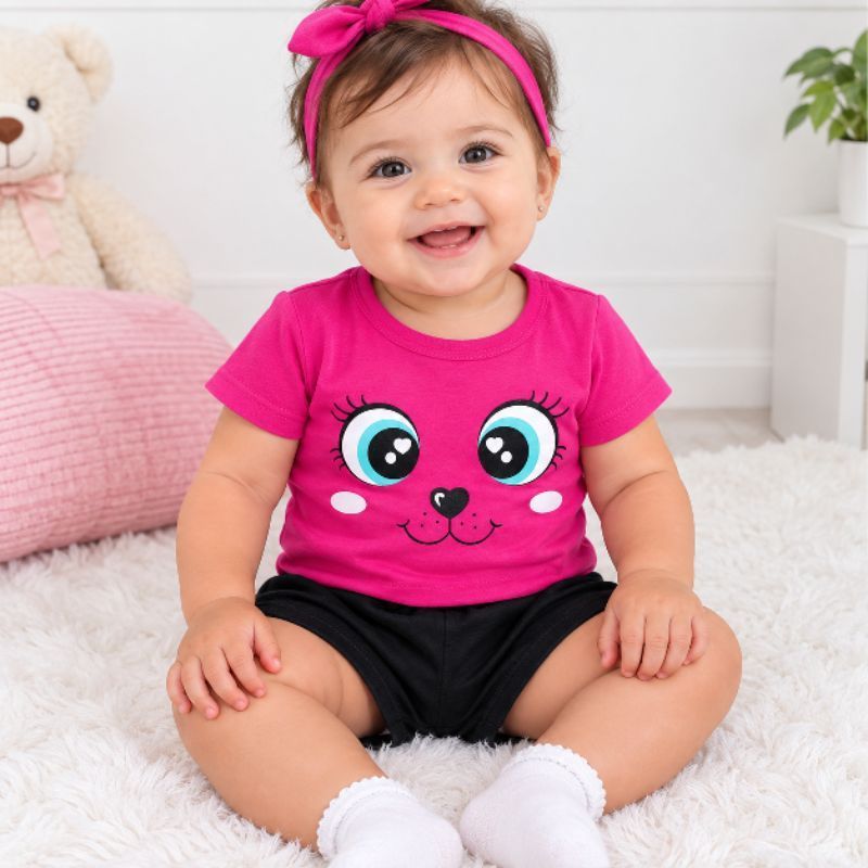 TAM P BEBÊ conjunto menina bebê verão,roupa infantil menina bebê,camiseta bebê,conjunto infantil menina