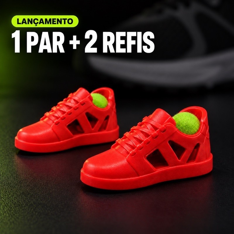 Aromatizador para Tênis e Sapatos | Mini Sneaker Antiodor Reutilizável com Refil